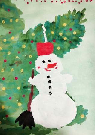 Фокина Полина МБДОУ «Детский сад № 25 «Ромашка», г. Нефтеюганск «Снеговик»