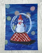 Мирзаева Хамида   Муниципальное бюджетное дошкольное образовательное учреждение детский сад «Волошка», ЯНАО, г. Ноябрьск Снежный шар «Веселый снеговик»