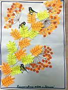 ясельная группа «Бусинки» (коллективная работа ), МАДОУ Исетский детский сад «Солнышко» филиал МАДОУ Исетского детского сада «Ивушка», Тюменская обл. Исетский р-он,с. Исетское   «Ветка рябины»